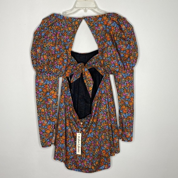 FOR LOVE AND LEMONS NWT Revolve Brittany Mini Dress floral puff sleeve size xs - Picture 9 of 14